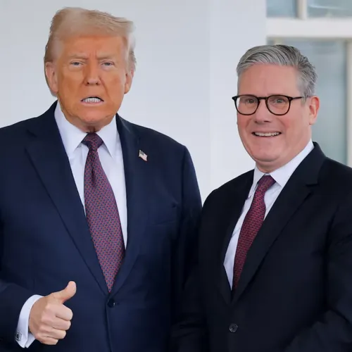 Donald Trump meets British Prime Minister Keir Starmer at the White House